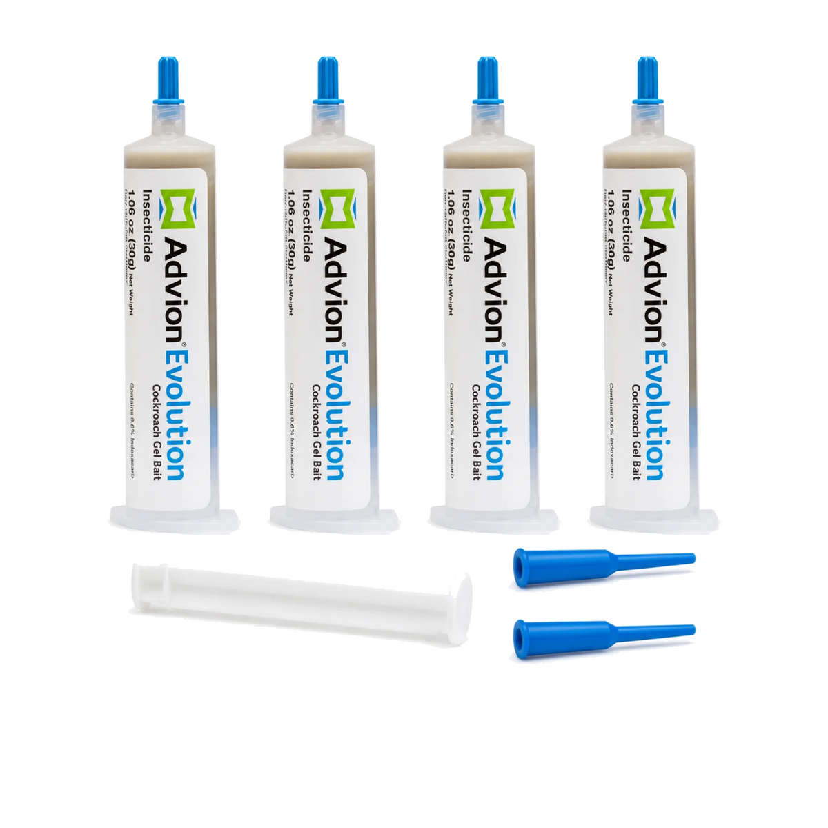 4 أنابيب جل أدفيون إيفولوشن للصراصير مع سنّي تطبيق ومكبس - Advion Evolution Cockroach Gel 4 tubes Dubai