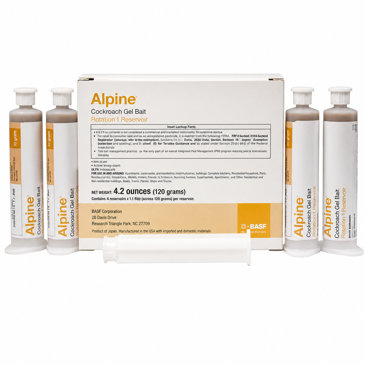 علبة جل ألباين للصراصير من BASF أصلية 4 أنابيب - Alpine Cockroach Gel Bait box BASF UAE